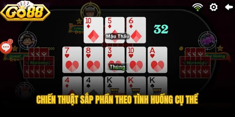 Phân bổ 13 lá theo tình huống giúp người chơi thắng ổn định hơn